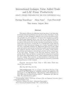 International Linkages, Value Added Trade and