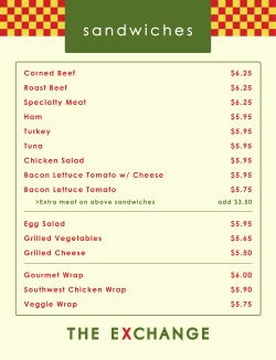 Corned Beef $6.25 Roast Beef $6.25 Specialty Meat $6.25 Ham