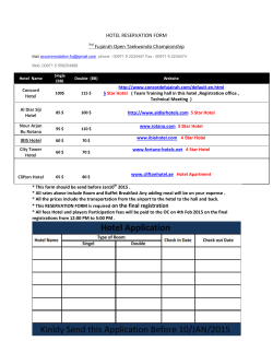 HOTEL RESERVATION FORM 3rd Fujairah Open - MA
