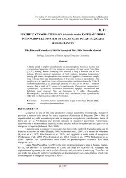 Tika K F, Siti G S F, Rida O K/ Epyphitic Cyanobacteria On Avicennia