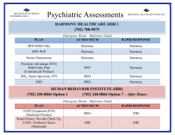 Psychiatric Assessments Quick Reference