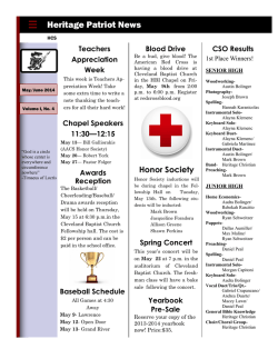 HCS NEWS #4 - Heritage Christian School