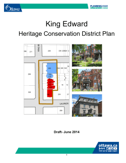 King Edward Heritage Conservation District Plan - Documents