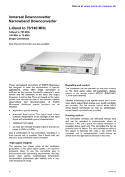 Inmarsat Downconverter Narrowband
