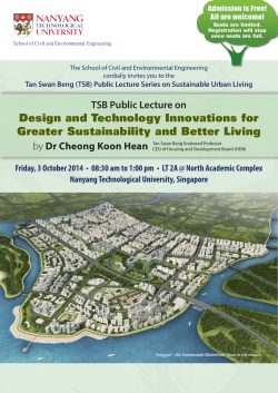 Download Flyer - CEE - Nanyang Technological University