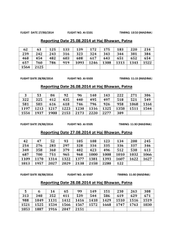 Flight Schedule Haj-2014