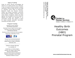 HBO Brochure (English).pub - Center for Human Services