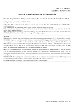 Hyperoxic preconditioning in partial liver ischemia1