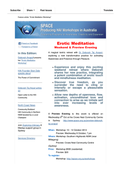 In HeartSpace with HAI - Erotic Meditation Workshop