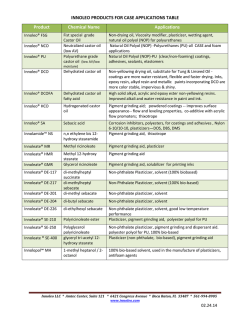 INNOLEO&trade; PRODUCTs for CASE APPLICATIONS TABLE