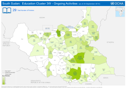South Sudan: Education Cluster 3W - Ongoing Activities