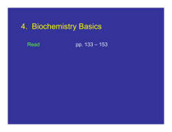4. Biochemistry Basics
