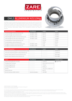 DMLS ALUMINIUM AlSi10Mg