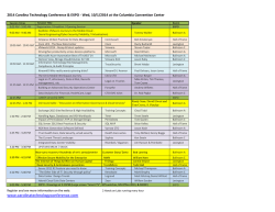 Download the 2014 Schedule - Carolina Technology Conference