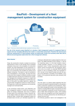 BauFlott – Development of a fleet management system for