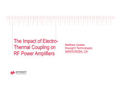 The Impact of Electro- Thermal Coupling on RF Power Amplifiers