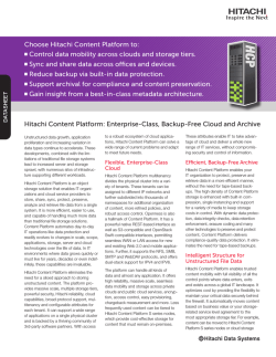 Hitachi Content Platform Datasheet