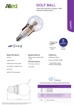GOLF BALL - Allied Lighting LED Lighting in the UK