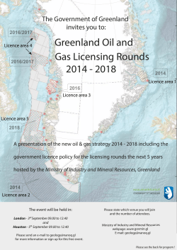 Invitation to Greenland Oil and Gas Licensing Rounds 2014