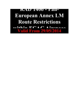 RAD 1406 - Pan- European Annex LM Route Restrictions within