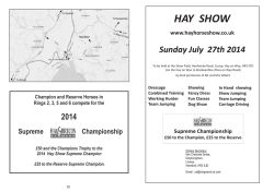 Download / View 2014 Hay Horse Show Schedule V2