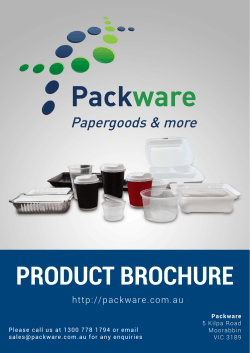 Packware - Product Brochure V1.1