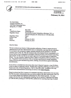 FDA CBER Clearance Letter