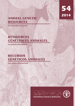Animal Genetic Resources - Food and Agriculture Organization of