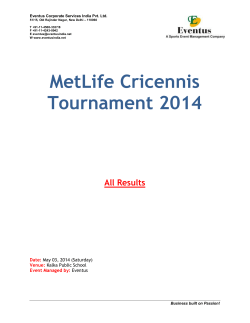 MetLife Cricennis Tournament 2014