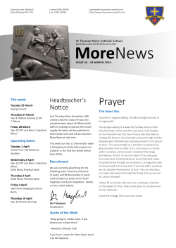 Issue 24 - St Thomas More Catholic School