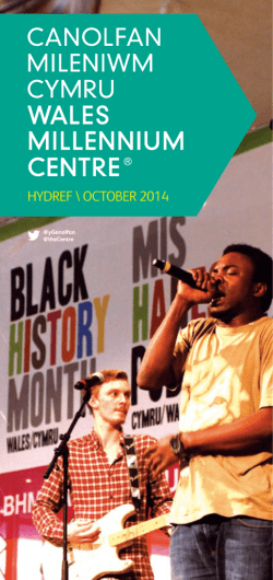 HYDREF \ OCTOBER 2014 - Wales Millennium Centre