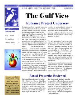 March 2014 - Gulf View Estates