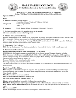 DRAFT MINUTES 21 JULY 2014