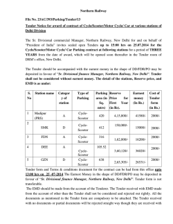 Download Tender Notice Corrigendum