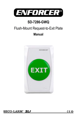 SD-7286-GWQ Flush-Mount Request-to-Exit Plate - Seco-Larm