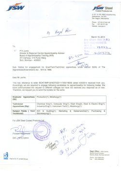 JSW - Board of Apprenticeship Training