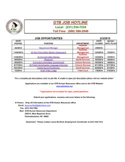 GTB JOB HOTLINE
