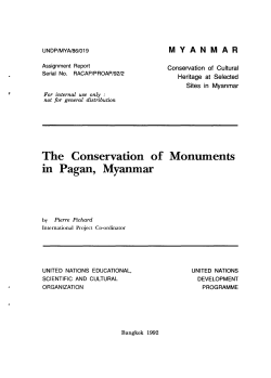 The Conservation of monuments in Pagan - unesdoc
