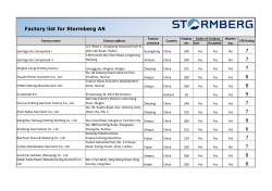 Factory Overview Stormberg July 2014