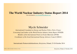 Mycle Schneider The World Nuclear Industry Status Report 2014
