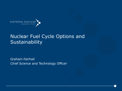 Nuclear Fuel Cycle Options and Sustainability