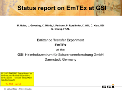 Status report on EmTEx at GSI