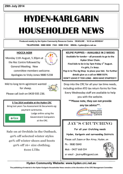 Hyden-Karlgarin Householder News 29th July 2014