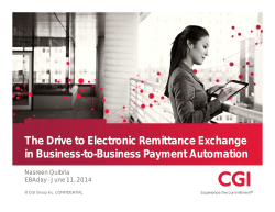 The Drive to Electronic Remittance Exchange in Business-to