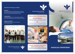 Radiology Brochure - Bon Secours Hospitals Ireland