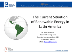 The Current Situation of Renewable Energy in Latin