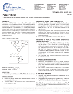 Data Sheet #1011: PSVue™ Biotin (PDF)