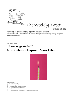 The Weekly Tweet - Grace Episcopal Church