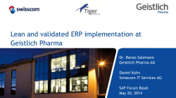 SAP Forum 2014 - Presentation Tiger Project @ Geistlich Pharma AG_