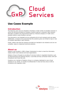 GxP Cloud Services